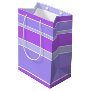 Violet stripes medium gift bag