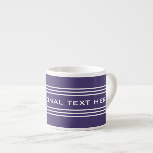 Violet Stripes Optional Text Custom mugs