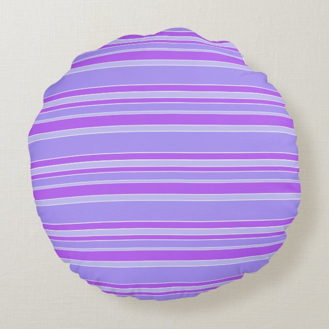 Violet stripes round cushion (Back)