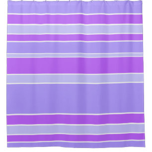 Violet stripes shower curtain