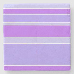 Violet stripes stone coaster