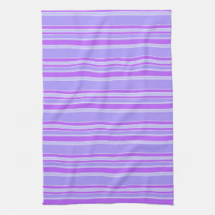 Violet stripes tea towel