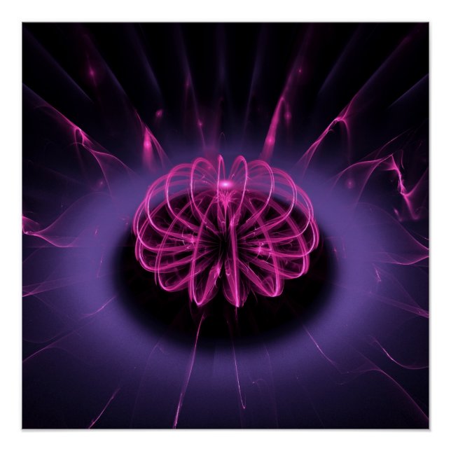 Violet Swirl modernart Poster (Front)