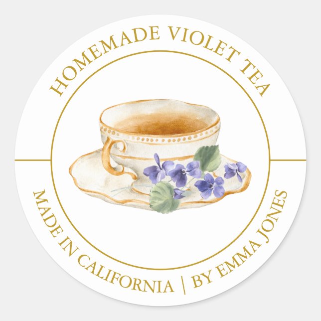 Violet Tea Modern label (Front)