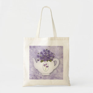 Violet Teapot Tote Bag