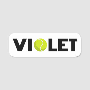 Violet Tennis Name Tag