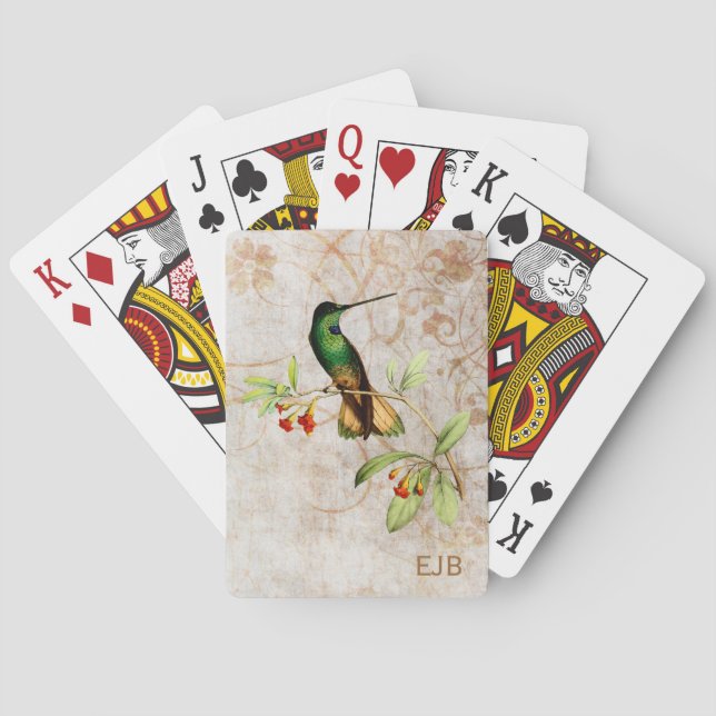 Violet Throated Hummingbird Playing Cards (Back)