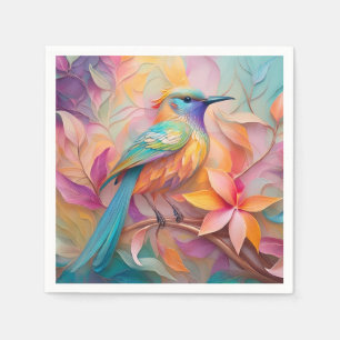 Violet Throated Songbird Fantasy Bird Napkin