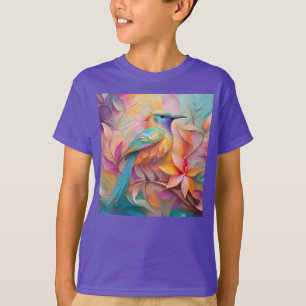 Violet Throated Songbird Fantasy Bird T-Shirt