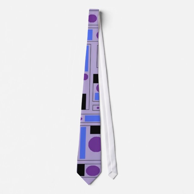 violet tie with purple and blue and black (Front)