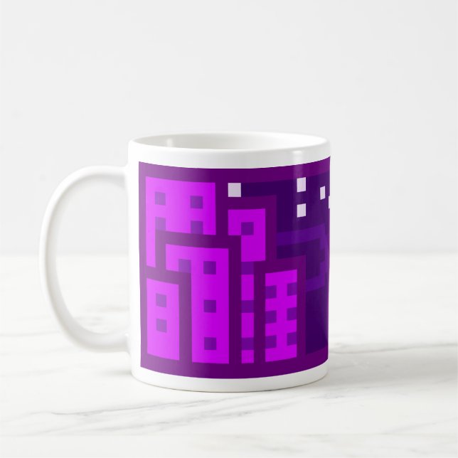 Violet Town in the Night, Wide, for Mug (Left)