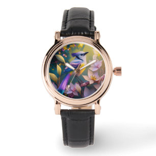 Violet Tufted Yellow Breasted Fantasy Bird Watch