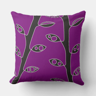 Violet VINES Retro DESIGN Throw Pillow