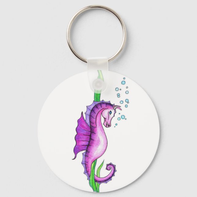 Violet Water Horse Key Ring (Front)