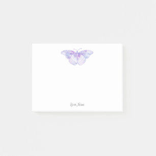 Violet Watercolor Butterfly Post-it Notes