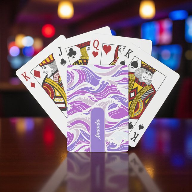 Violet Wave Pattern Playing Cards (Creator Uploaded)