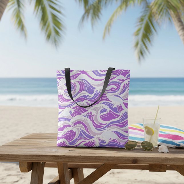 Violet Wave Pattern Tote Bag (Creator Uploaded)