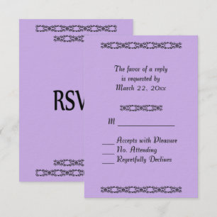 Violet Wedding RSVP Card