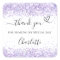 Violet white confetti thank you