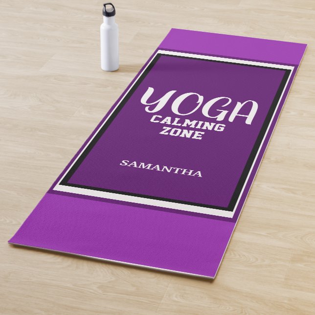 Violet White Yoga Calming Zone Mat (In Situ)