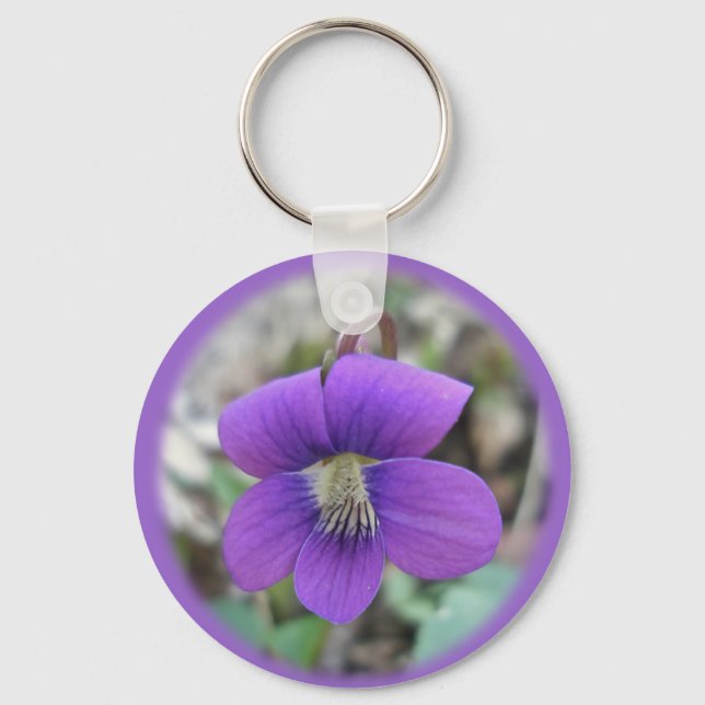 Violet Wildflower Coordinating Items Key Ring (Front)