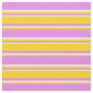 Violet, Yellow & Light Cyan Coloured Lines Fabric