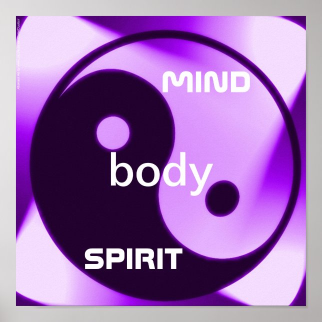 Violet Yin Yang Art Zen Holistic health Poster (Front)