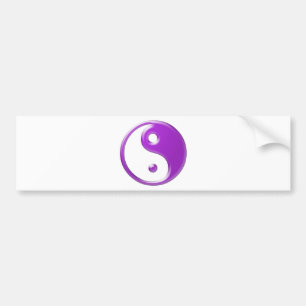 Violet Yin Yang Bumper Sticker