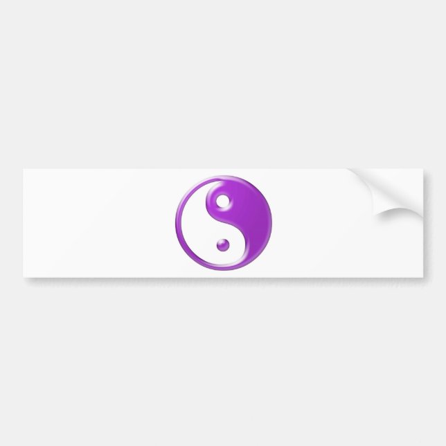 Violet Yin Yang Bumper Sticker (Front)