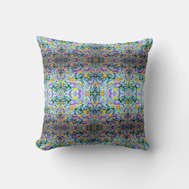 Violets And Lamps Cushion (Front)