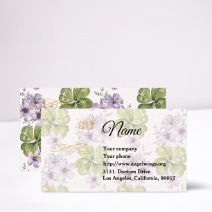 Violets and Shamrocks Business Card