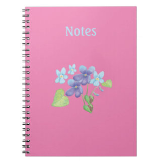 Violets are blue Personalised Pink Notebook