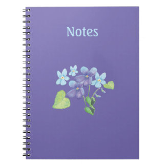 Violets are blue Personalised Purple Periwinkle Notebook