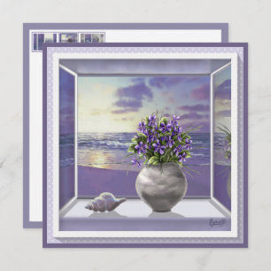 violets in a moon jar