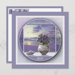 violets in a moon jar