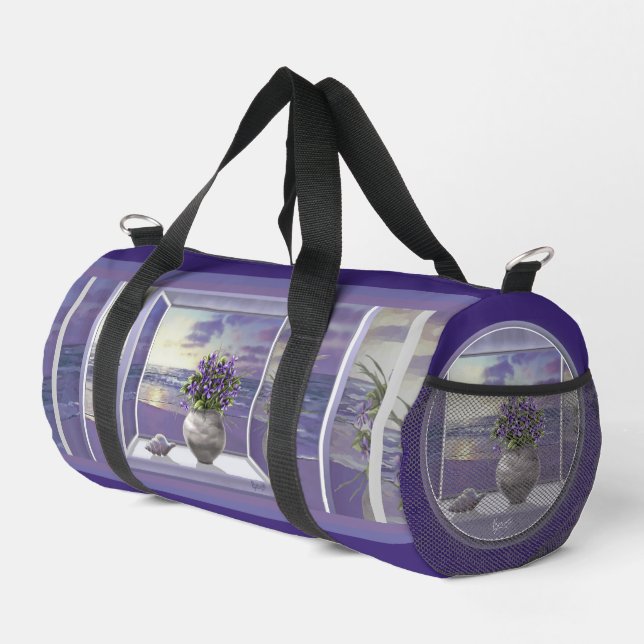 violets in a moon jar duffle bag (Right Corner)