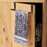 violets in a moon jar tea towel<br><div class="desc">detail from my "violettes in a moon jar" design : The flowers in my purple world collection: the Violets. Coincidence: “Violette” in French means “purple”, they are the symbol of love. These flowers are in a traditional Korean moon jar next to a seashell. (As a fan of a worldwide K-pop...</div>