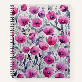 Violets in Gray Notebook
