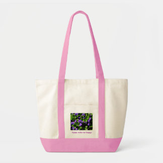 Violets Make Me Happy Tote Bag