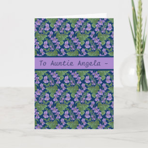 Violets, Mother's Day Greeting Card to Personalise