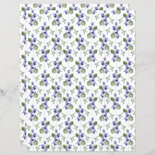 Violets Scrapbook Paper