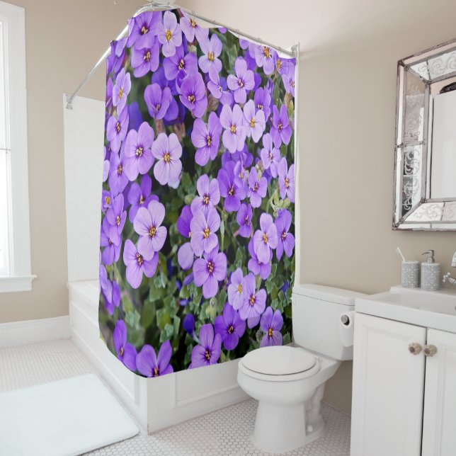 Violets Shower Curtain (In Situ)