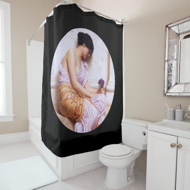 Violets, Sweet Violets c1908 Shower Curtain (In Situ)