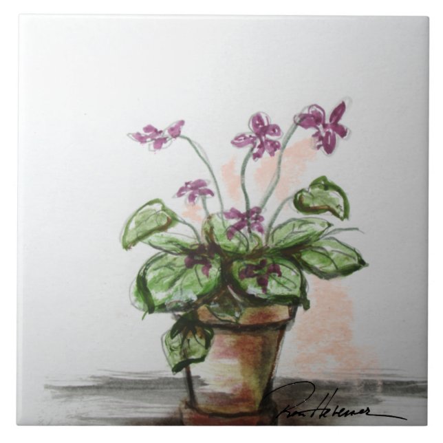 Violets Tile (Front)