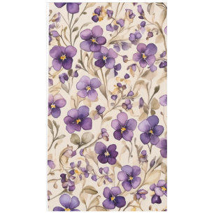 Violets - watercolor tablecloth
