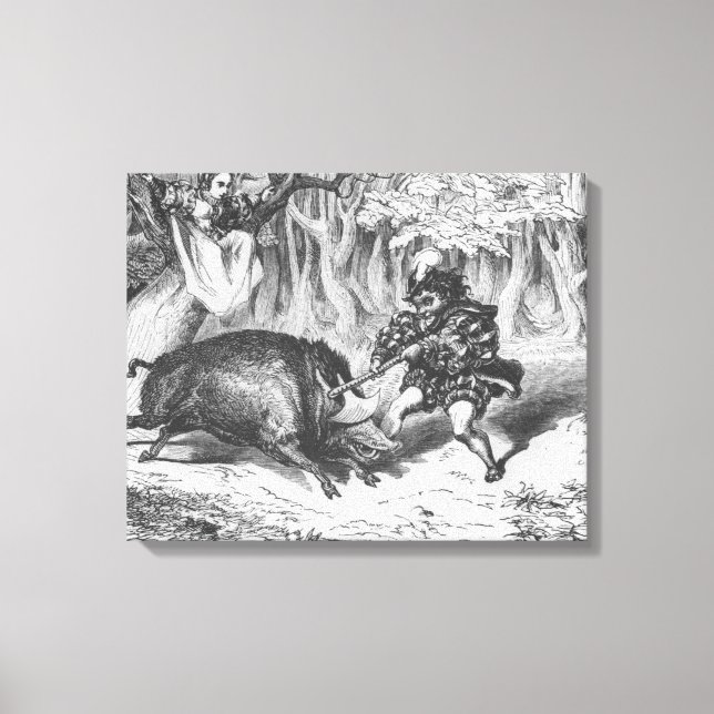 Violette and Ourson Canvas Print (Front)