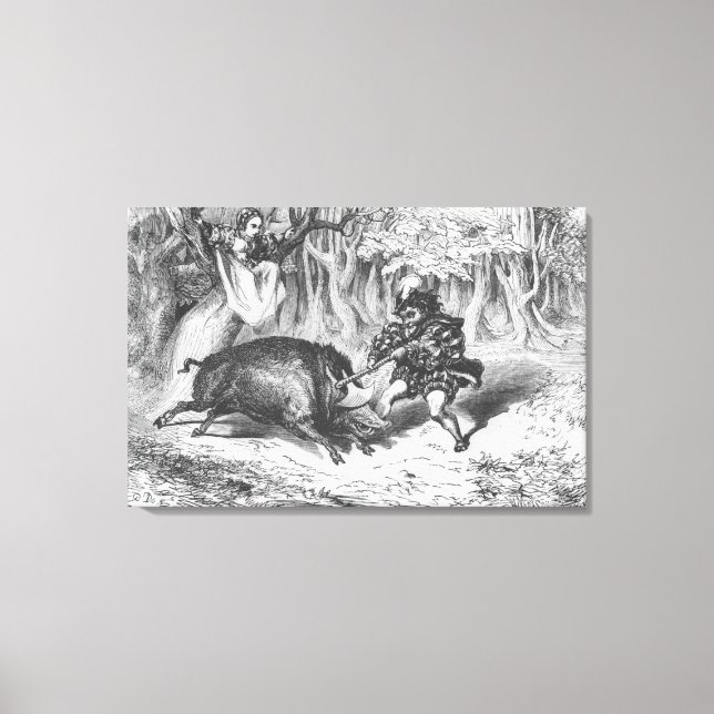 Violette and Ourson Canvas Print (Front)