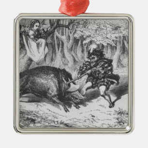 Violette and Ourson Metal Tree Decoration