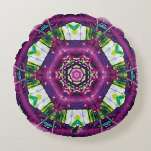 Violette Kaleidoscope Round Cushion