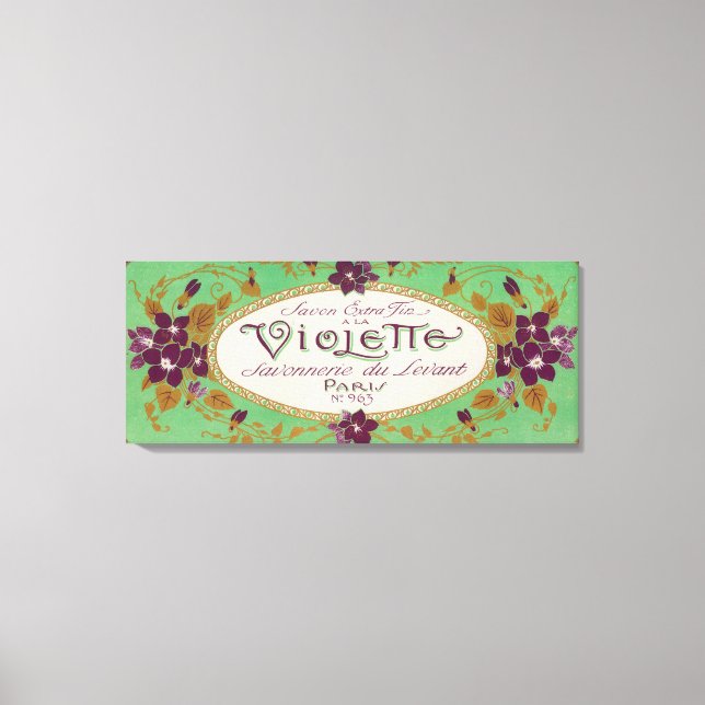 Violette Soap LabelParis, France Canvas Print (Front)